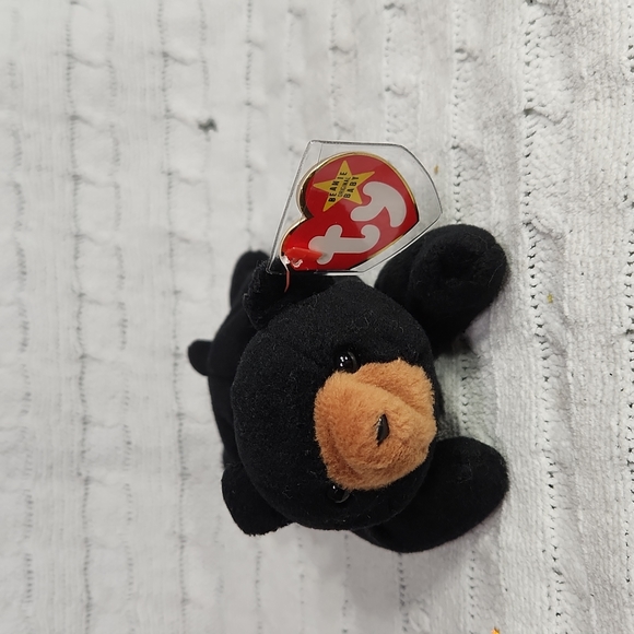 🕸Vintage Blackie Ty Beanie Baby Original Tag Errors PVC Pellets - Picture 2 of 10
